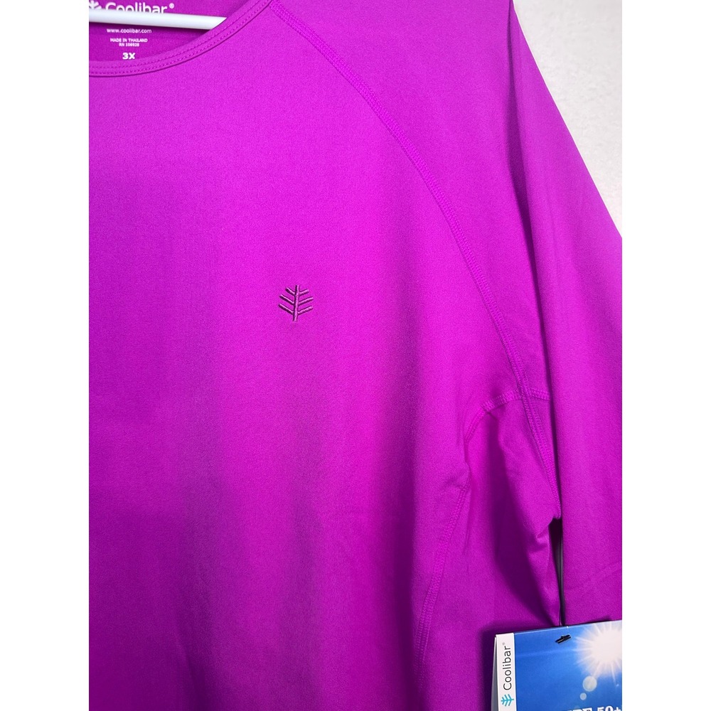 Coolibar Womens 3X Purple Hightide Long Sleeve UPF 50 Swim Shirt Sun Protection - Picture 3 of 11
